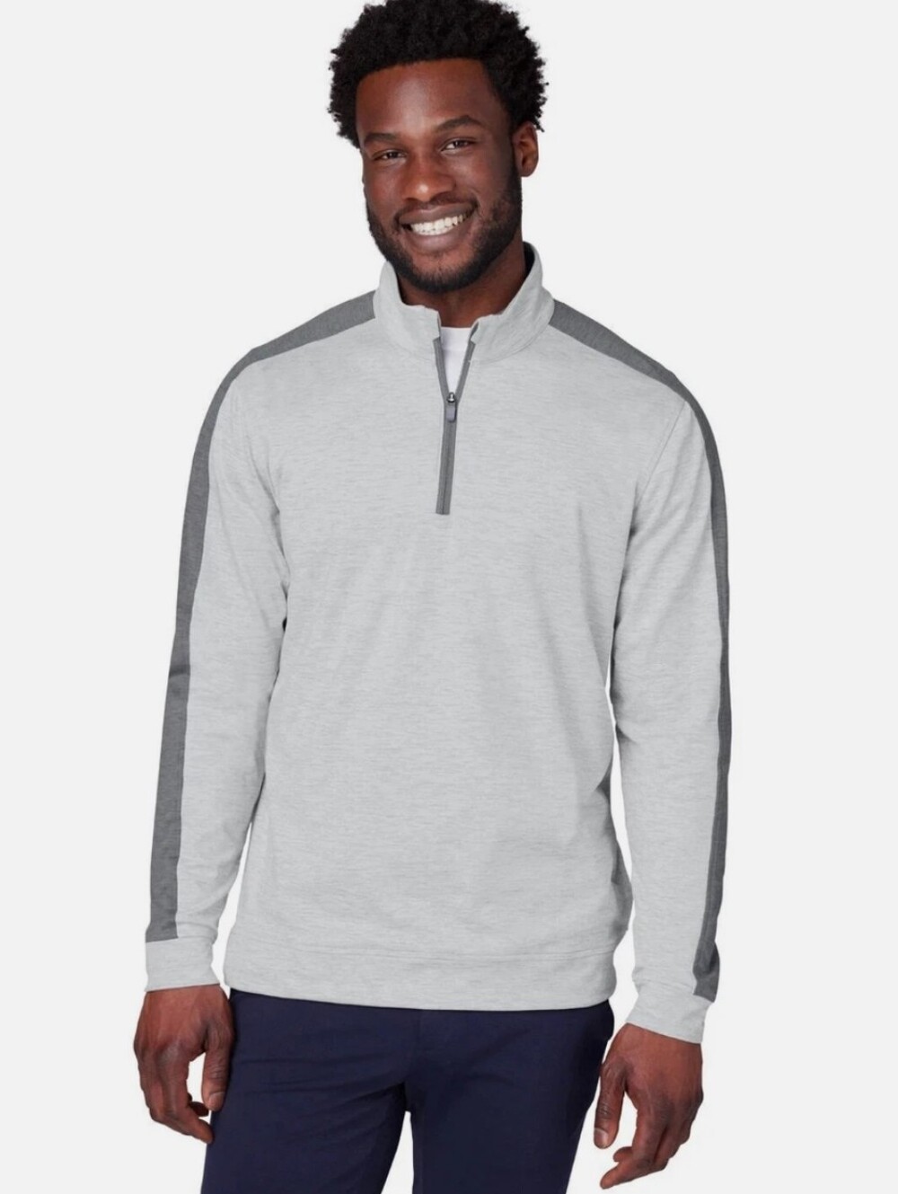 NWT Men's Puma Light Gray 1/4 Zip Pullover